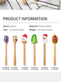 Premium quality Highly Heat Resistance Non-Stick Silicone Baking Spatula Set with wood handle(10 Pack)