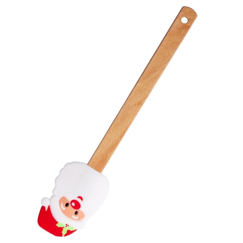 Premium quality Highly Heat Resistance Non-Stick Silicone Baking Spatula Set with wood handle