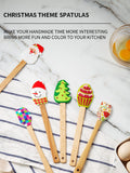 Premium quality Highly Heat Resistance Non-Stick Silicone Baking Spatula Set with wood handle(10 Pack)