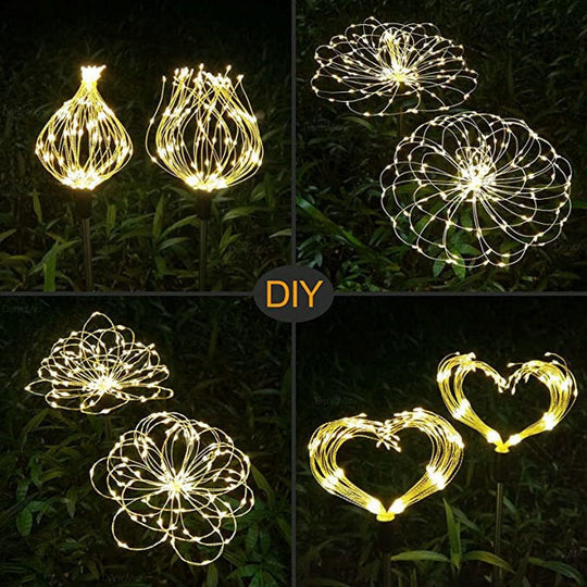 Decorative Fairy Lights With Stake Solar Firework Light Outdoor(10 Pack)