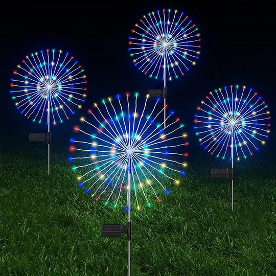 Decorative Fairy Lights With Stake Solar Firework Light Outdoor(10 Pack)