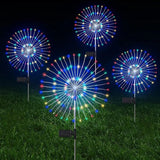 Decorative Fairy Lights With Stake Solar Firework Light Outdoor(Bulk 3 Sets)