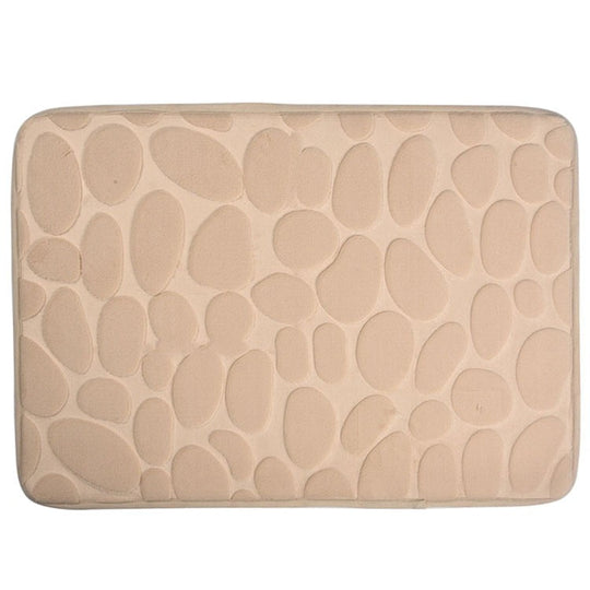 Upholstery Washable Bath Rugs Cobblestone Embossed Bathroom Bath Mat Memory Foam Pad (10 Pack)