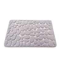Upholstery Washable Bath Rugs Cobblestone Embossed Bathroom Bath Mat Memory Foam Pad (10 Pack)