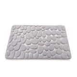 Upholstery Washable Bath Rugs Cobblestone Embossed Bathroom Bath Mat Memory Foam Pad (10 Pack)