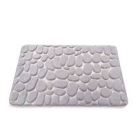 Upholstery Washable Bath Rugs Cobblestone Embossed Bathroom Bath Mat Memory Foam Pad