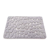 Upholstery Washable Bath Rugs Cobblestone Embossed Bathroom Bath Mat Memory Foam Pad (10 Pack)