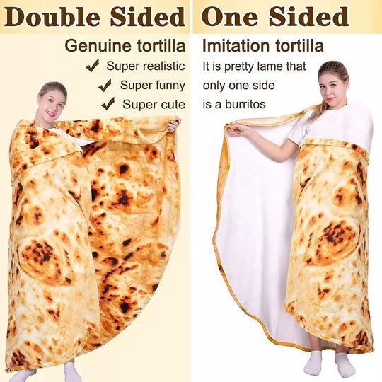 Ideal Gift Tortilla blanket soft burrito flannel fleece throw blanket