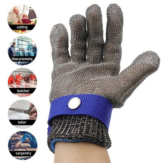 Professional Grade Strong Anti-Rust Butcher Kitchen Cut-Proof Protective Gloves