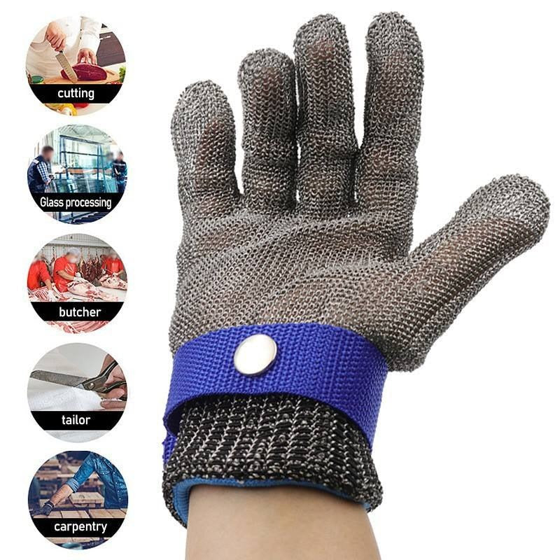 Professional Grade Strong Anti-Rust Butcher Kitchen Cut-Proof Protective Gloves(Bulk 3 Sets)