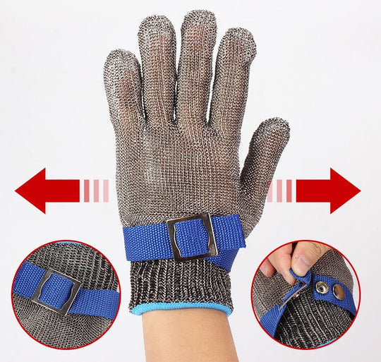 Professional Grade Strong Anti-Rust Butcher Kitchen Cut-Proof Protective Gloves