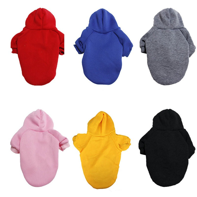 Pet Clothing with Dog Fleece Hoodie Hoodie and buttons on the bottom