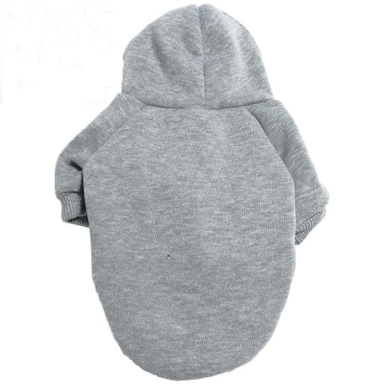 Pet Clothing with Dog Fleece Hoodie Hoodie and buttons on the bottom