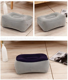 Travel Soft Flocking Adults Inflatable Foot Rest Pillow
