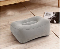 Travel Soft Flocking Adults Inflatable Foot Rest Pillow(Bulk 3 Sets)
