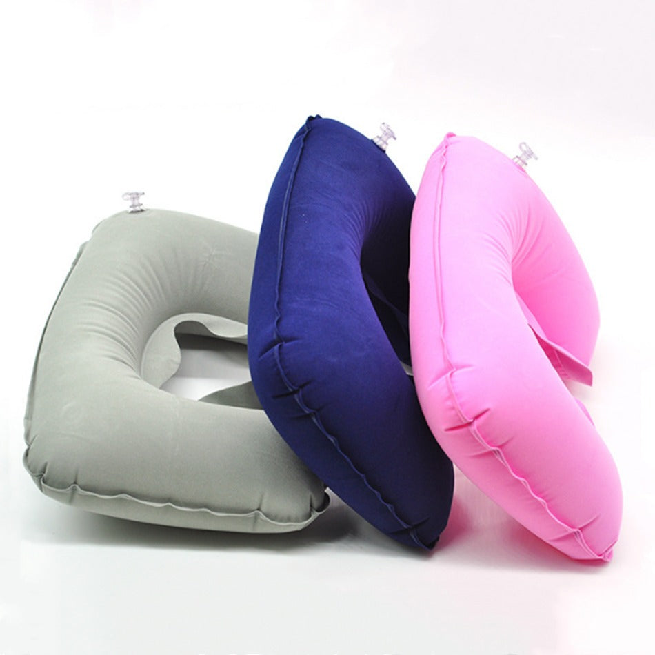 Inflatable Neck Pillow for Traveling, Portable Head and Neck Support Pillows, Suitable for Sleep Rest, Airplane, Car, Office and Outdoor