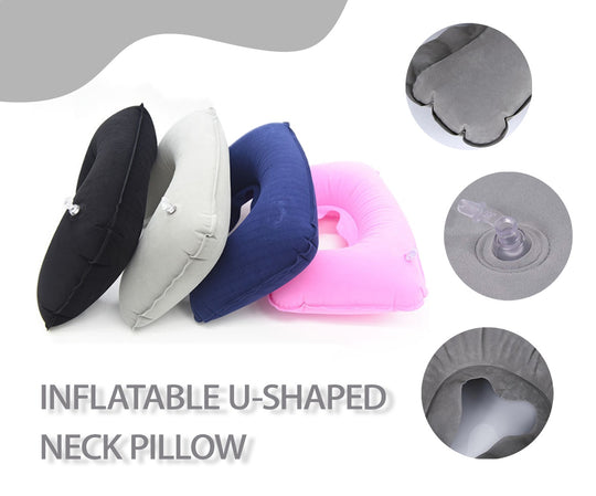 Inflatable Neck Pillow for Traveling, Portable Head and Neck Support Pillows, Suitable for Sleep Rest, Airplane, Car, Office and Outdoor