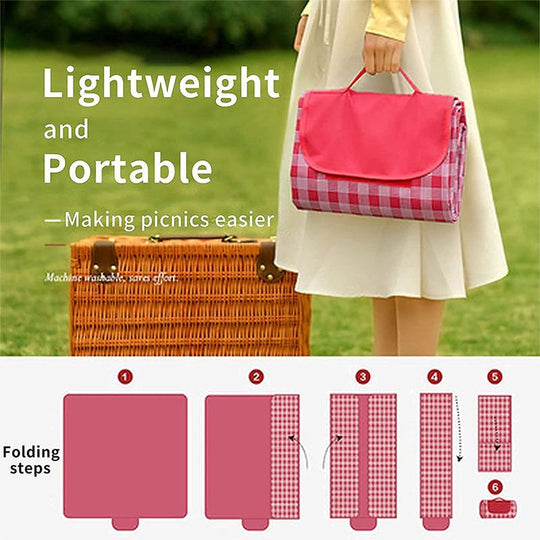 Foldable Travel Beach Picnic Blanket for Outdoor