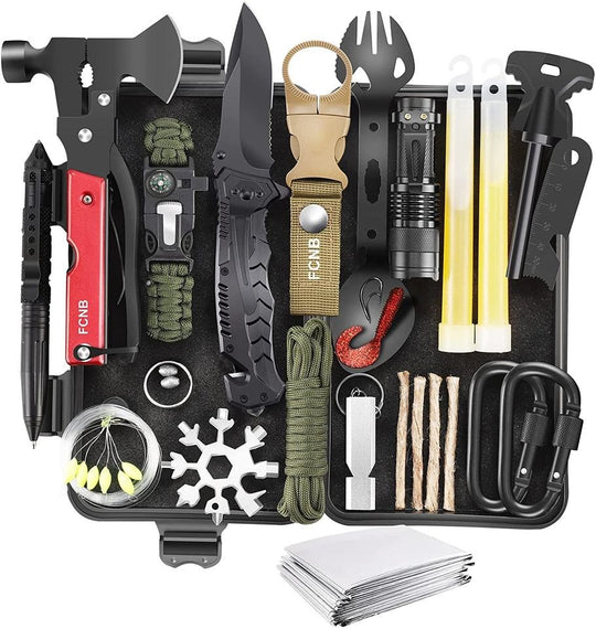 High quality Perfect gift survival gear kit camping accessories 34 in 1 for climbing hiking