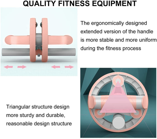 Automatic rebound abdominal roller wheel & Ab Wheel Slide 4 wheel roller with resistance band