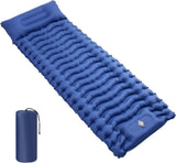 Built-in Camping Sleeping Pad Inflatable Sleeping Mat with Pillow Foot Pump Camping Mat 4 Inch thickenss Waterproof Portable