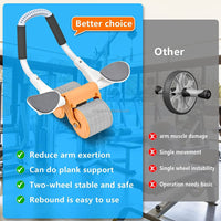 Automatic rebound abdominal roller wheel & Ab Wheel Slide 4 wheel roller with resistance band(Bulk 3 Sets)