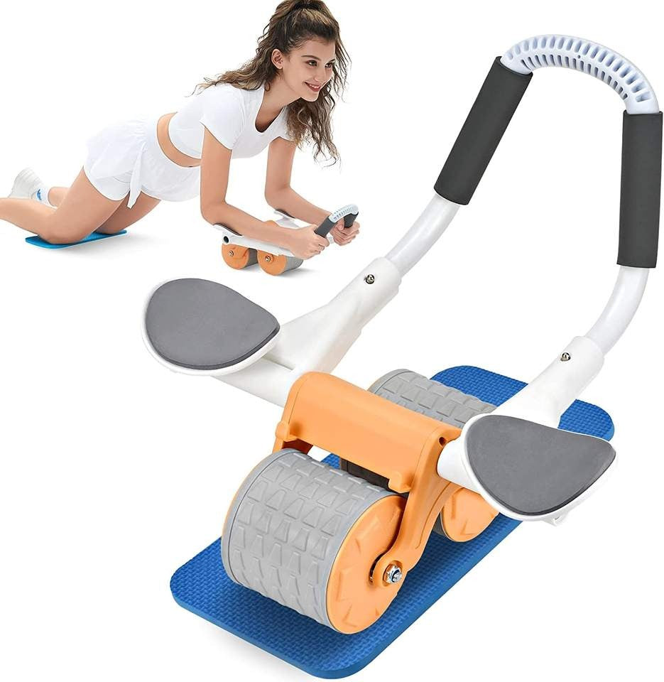 Automatic rebound abdominal roller wheel & Ab Wheel Slide 4 wheel roller with resistance band(Bulk 3 Sets)