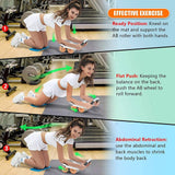 Automatic rebound abdominal roller wheel & Ab Wheel Slide 4 wheel roller with resistance band(10 Pack)