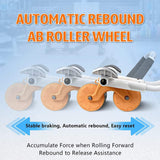 Automatic rebound abdominal roller wheel & Ab Wheel Slide 4 wheel roller with resistance band(10 Pack)