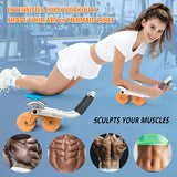 Automatic rebound abdominal roller wheel & Ab Wheel Slide 4 wheel roller with resistance band(10 Pack)