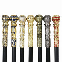 upholstery Walking Stick Man Party Decorative Cane Elegant Walking Stick Elegant Alloy Handle(Bulk 3 Sets)