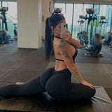 Romper Scrunch Butt Jumpsuit Yoga Deep V-neck Clothing Fitness Backless Gym