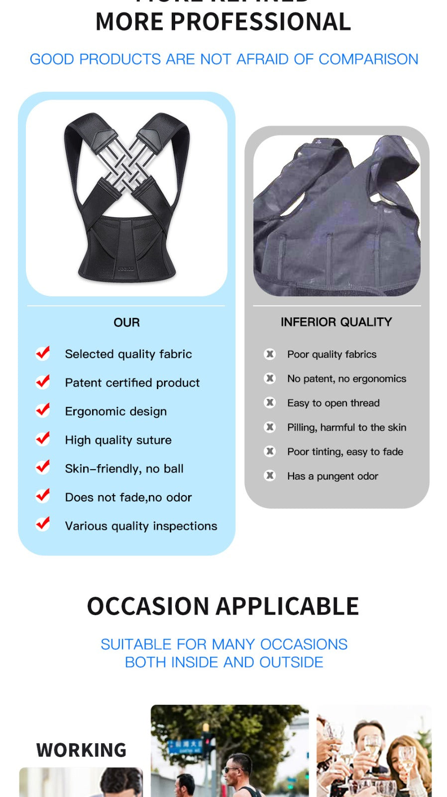 Posture corrector for back shoulder back support Women And Men(Bulk 3 Sets)