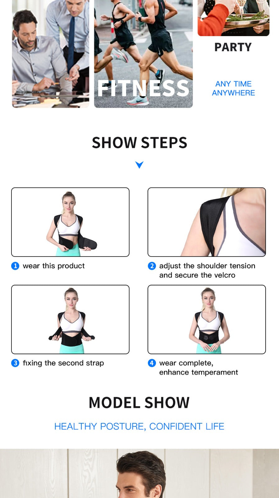 Posture corrector for back shoulder back support Women And Men(Bulk 3 Sets)