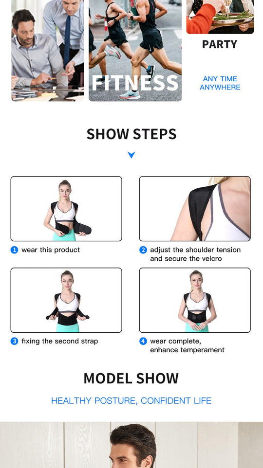 Posture corrector for back shoulder back support Women And Men(Bulk 3 Sets)