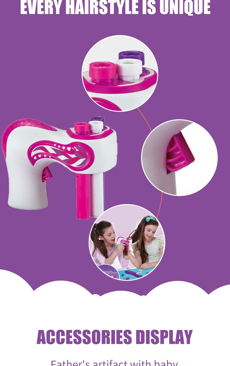 Perfect Gift Hair Braider for Kids Hair Braiding Machine Hair Twisting Toy Electric Rollers (Bulk 3 Sets)