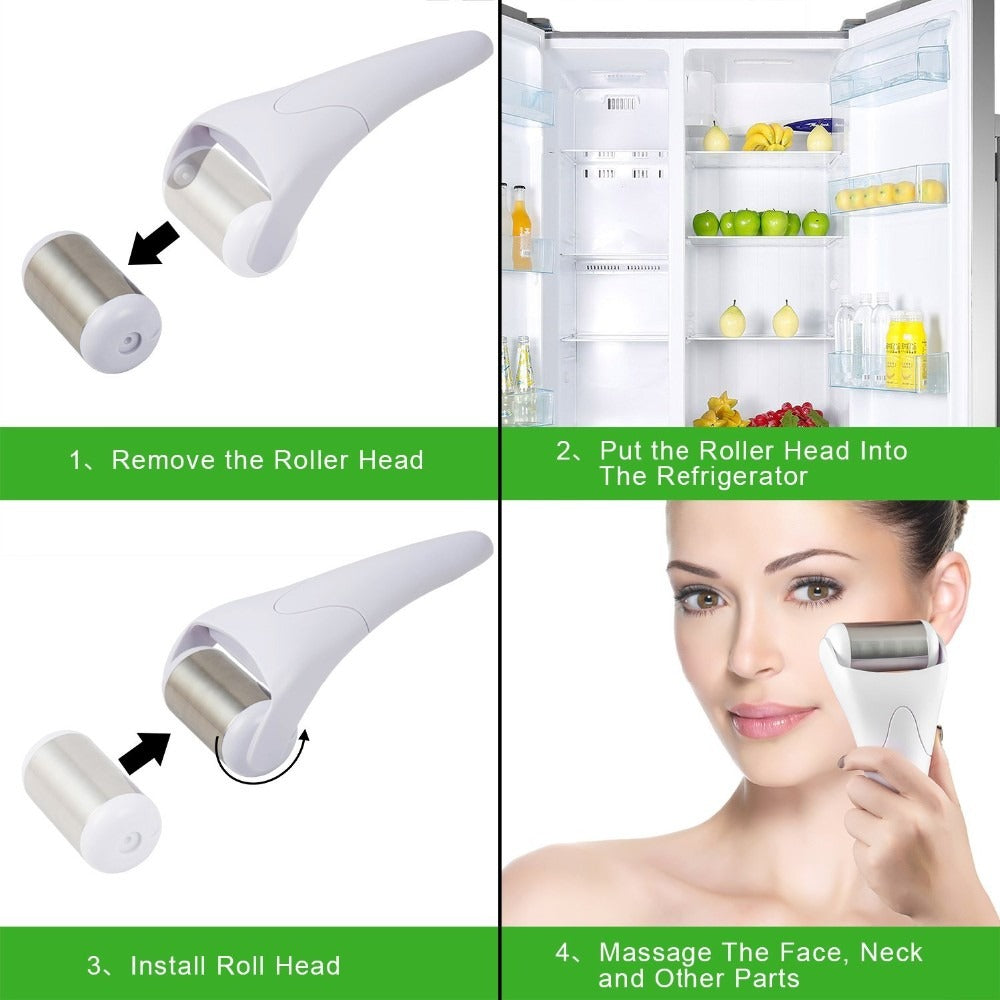 Anti Wrinkle Machine Puffiness Migraine Pain Relief facial ice roller derma roller ice roller for face