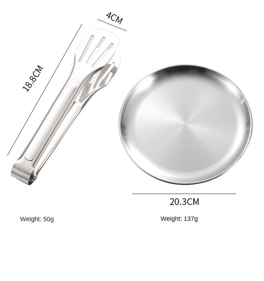 Camping lightweight Stainless Steel Flatware Set Knife Fork Spoon Plate Silverware Dinnerware