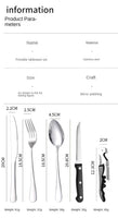 Camping lightweight Stainless Steel Flatware Set Knife Fork Spoon Plate Silverware Dinnerware (Bulk 3 Sets)