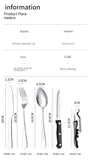 Camping lightweight Stainless Steel Flatware Set Knife Fork Spoon Plate Silverware Dinnerware