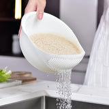 Sieves and Strainers Rice Washing Bowl Strainer Drain Basket(Bulk 3 Sets)