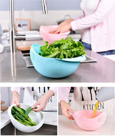 Sieves and Strainers Rice Washing Bowl Strainer Drain Basket(Bulk 3 Sets)