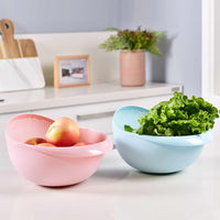Sieves and Strainers Rice Washing Bowl Strainer Drain Basket(Bulk 3 Sets)