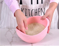 Sieves and Strainers Rice Washing Bowl Strainer Drain Basket(Bulk 3 Sets)