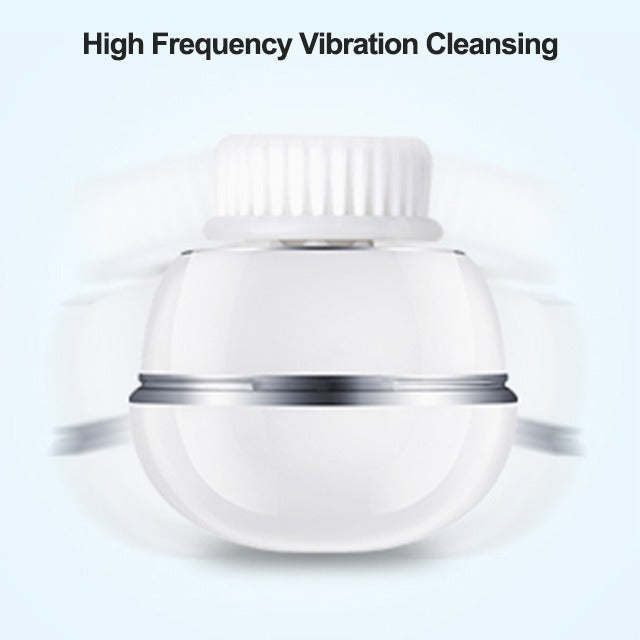 Electric Rechargeable Sonic Scrubber Silicone Facial Cleansing Brush For Face Cleaning Skin Pore Shrinking