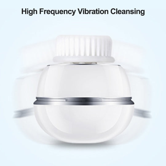 Electric Rechargeable Sonic Scrubber Silicone Facial Cleansing Brush For Face Cleaning Skin Pore Shrinking