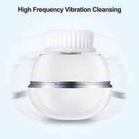 Electric Rechargeable Sonic Scrubber Silicone Facial Cleansing Brush For Face Cleaning Skin Pore Shrinking(10 Pack)