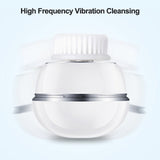 Electric Rechargeable Sonic Scrubber Silicone Facial Cleansing Brush For Face Cleaning Skin Pore Shrinking