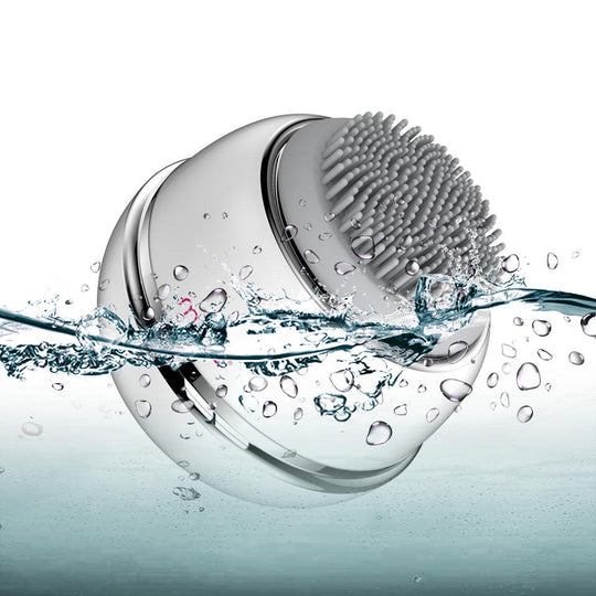 Electric Rechargeable Sonic Scrubber Silicone Facial Cleansing Brush For Face Cleaning Skin Pore Shrinking