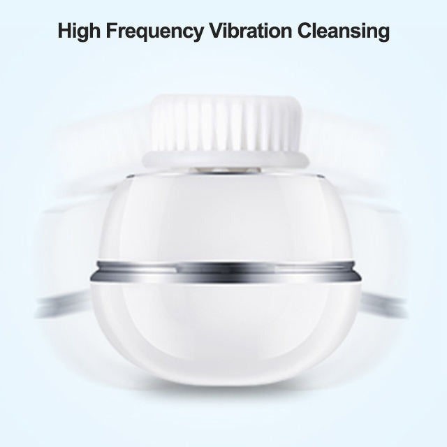 Electric Rechargeable Sonic Scrubber Silicone Facial Cleansing Brush For Face Cleaning Skin Pore Shrinking